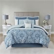 510 Design Shawnee 8-Piece Transitional Fabric Comforter Set in Blue