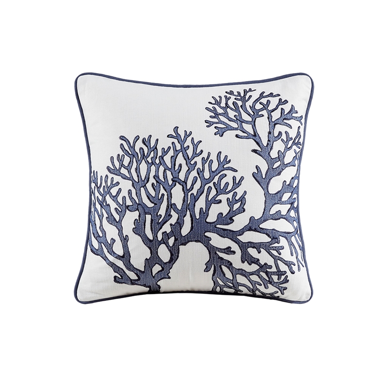 Harbor House Seaside 4-Piece Coastal Cotton Coverlet Set in Navy Finish