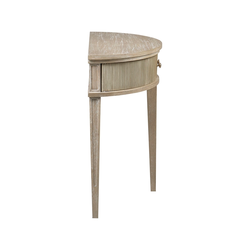 Martha Stewart Crestview Traditional Wood Storage Console Table in Gray