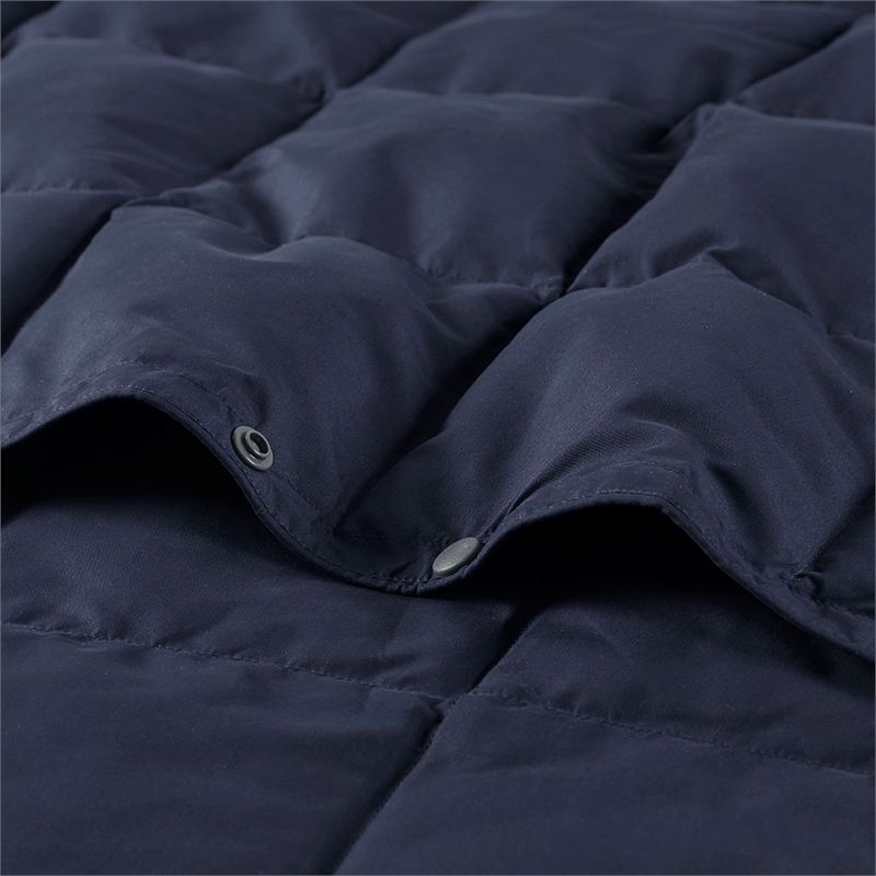 True North by Sleep Philosophy Hadly Goose Feather Down Wearable Throw in Blue