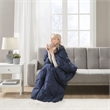 True North by Sleep Philosophy Hadly Goose Feather Down Wearable Throw in Blue