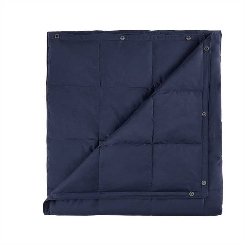 True North by Sleep Philosophy Hadly Goose Feather Down Wearable Throw in Blue