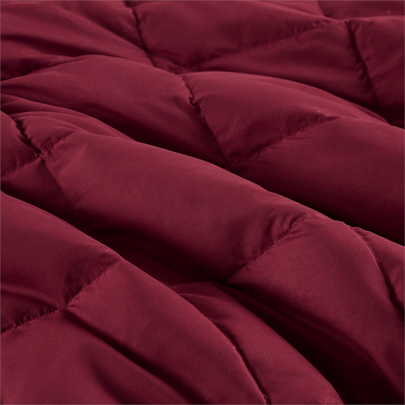True North by Sleep Philosophy Hadly Goose Feather Down Wearable Throw in Red