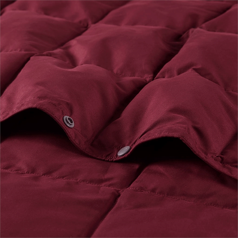 True North by Sleep Philosophy Hadly Goose Feather Down Wearable Throw in Red