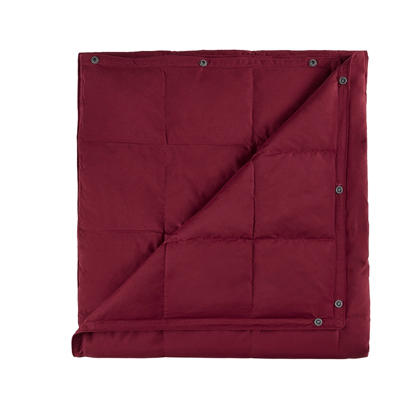 True North by Sleep Philosophy Hadly Goose Feather Down Wearable Throw in Red