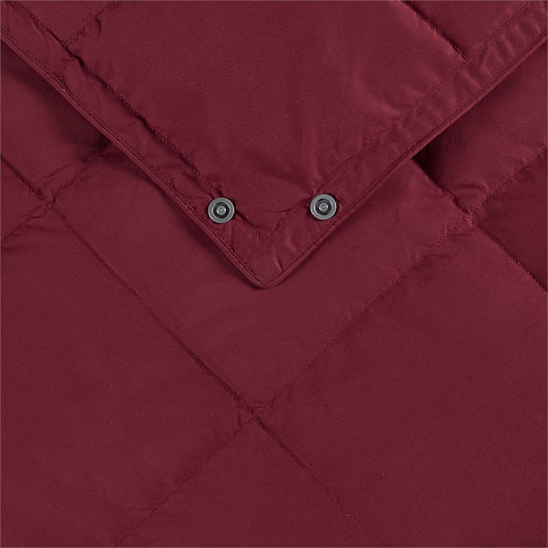 True North by Sleep Philosophy Hadly Goose Feather Down Wearable Throw in Red