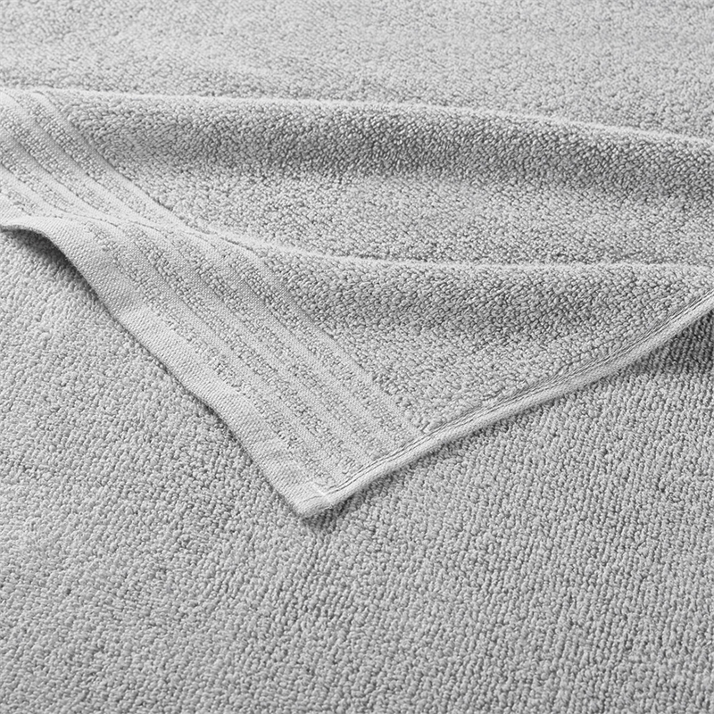 510 Design Big Bundle 12-Piece Contemporary Cotton Bath Towel Set in Silver
