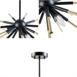 INK+IVY Ely 3-Light Modern Metal and Wire Spiked Chandelier in Black