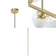 INK+IVY Aurelia 3-Light Metal Chandelier with Frosted Glass Globe Bulbs in Gold