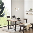 INK+IVY Aurelia 3-Light Metal Chandelier with Frosted Glass Globe Bulbs in Gold