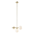 INK+IVY Aurelia 3-Light Metal Chandelier with Frosted Glass Globe Bulbs in Gold