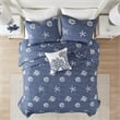 Harbor House Seaside 4-Piece Coastal Cotton Coverlet Set in Navy