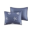 Harbor House Seaside 4-Piece Coastal Cotton Coverlet Set in Navy