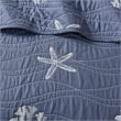 Harbor House Seaside 4-Piece Coastal Cotton Coverlet Set in Navy
