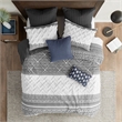INK+IVY Mila Contemporary Cotton Comforter Set with Chenille Tufting - Gray