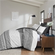 INK+IVY Mila Contemporary Cotton Comforter Set with Chenille Tufting - Gray