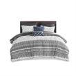 INK+IVY Mila Contemporary Cotton Comforter Set with Chenille Tufting - Gray