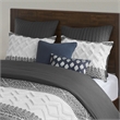 INK+IVY Mila Contemporary Cotton Comforter Set with Chenille Tufting - Gray