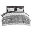 INK+IVY Mila Contemporary Cotton Comforter Set with Chenille Tufting - Gray