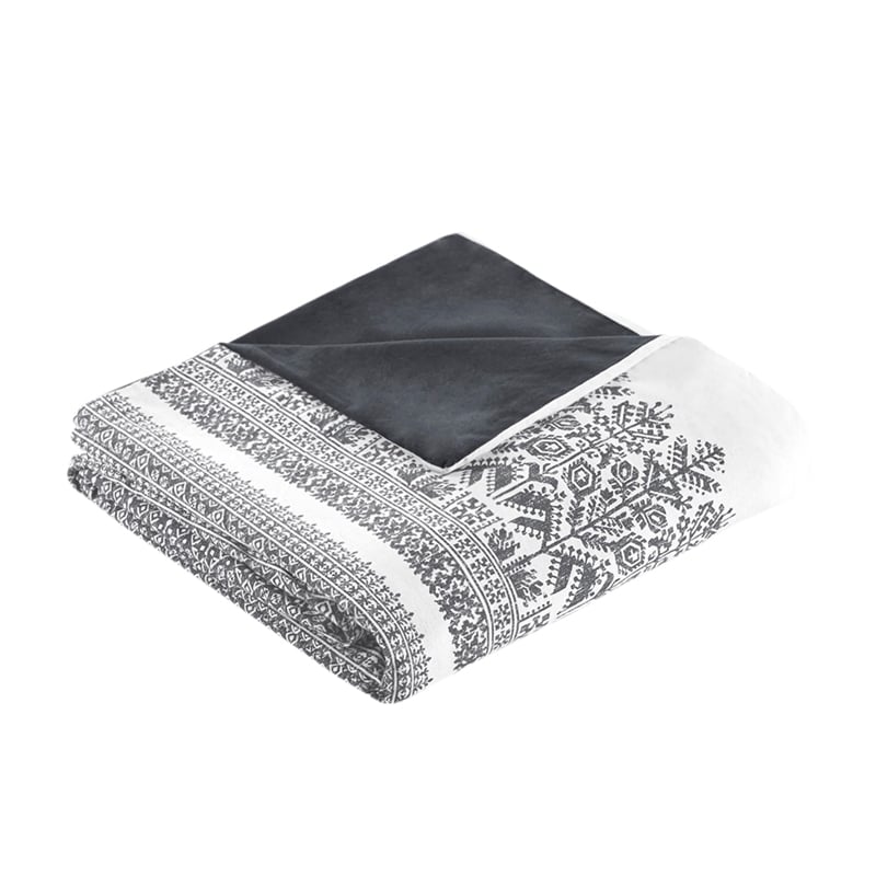 INK+IVY Mila 3-Piece Cotton Duvet Cover Set with Chenille Tufting in Gray