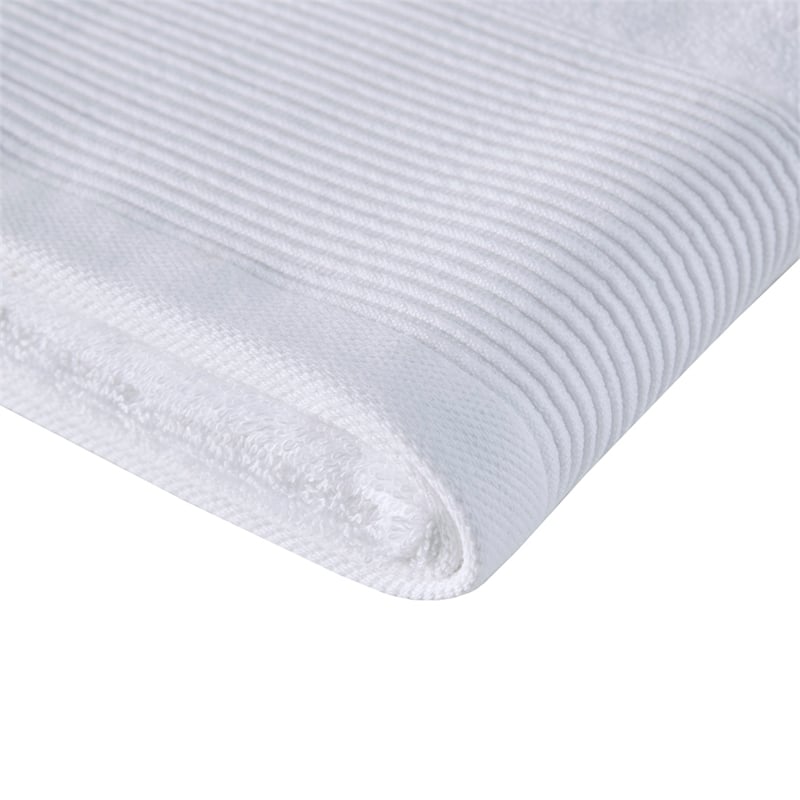 Beautyrest - Nuage Cotton Tencel Blend Antimicrobial 6 Piece Towel Set - White