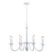 Martha Stewart Amelia 8-Light Modern Metal Chandelier in White
