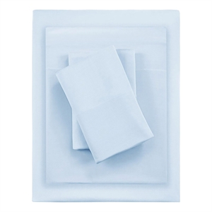 Beautyrest 81x96&quot Contemporary Tencel Lyocell and Polyester Sheet Set in Blue
