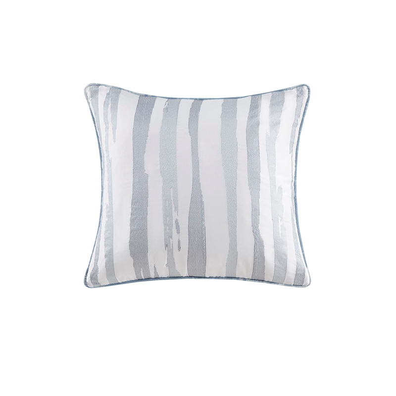 N Natori Brush Stroke 4-Piece Reversible Seersucker Comforter Set in Blue Finish