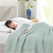 Beautyrest Waffle Weave Contemporary Cotton Blanket in Aqua Blue