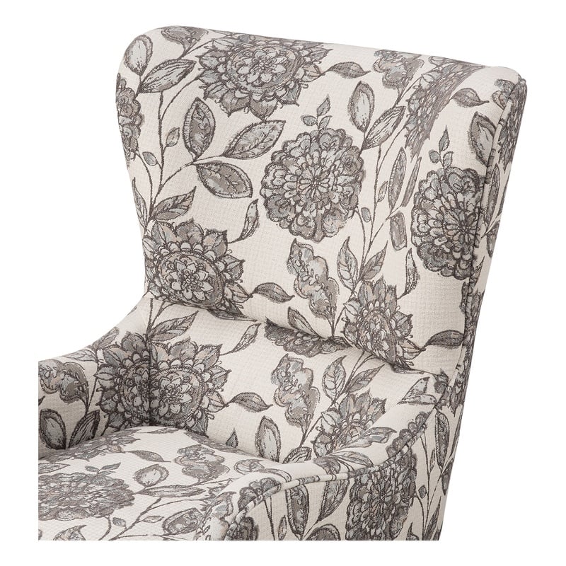 Madison Park Arianna Swoop Wing Chair in Multi