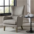Madison Park Arianna Swoop Wing Chair in Grey