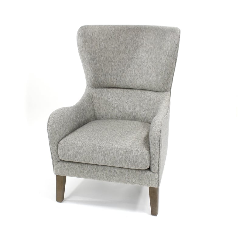 Madison Park Arianna Swoop Wing Chair in Grey