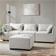 INK+IVY Molly Modular Ottoman in Ivory