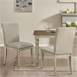 Martha Stewart Fiona Upholstered Dining Chair Set of 2 in Light Grey