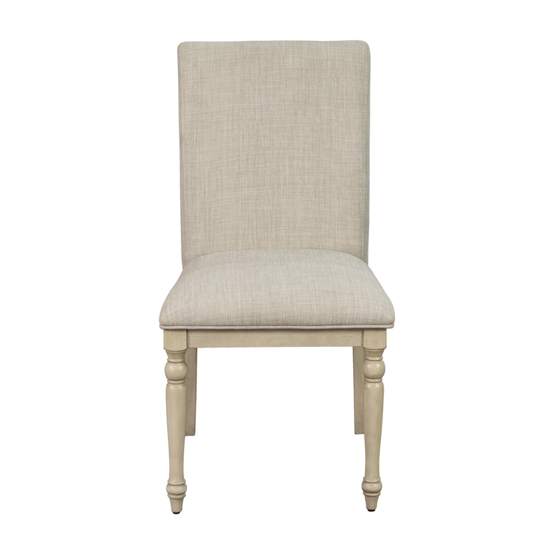 Martha Stewart Fiona Upholstered Dining Chair Set of 2 in Light Grey