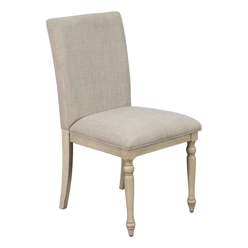 Martha Stewart Fiona Upholstered Dining Chair Set of 2 in Light Grey