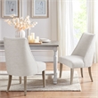 Martha Stewart Winfield Upholstered Dining chair Set of 2 in Ivory