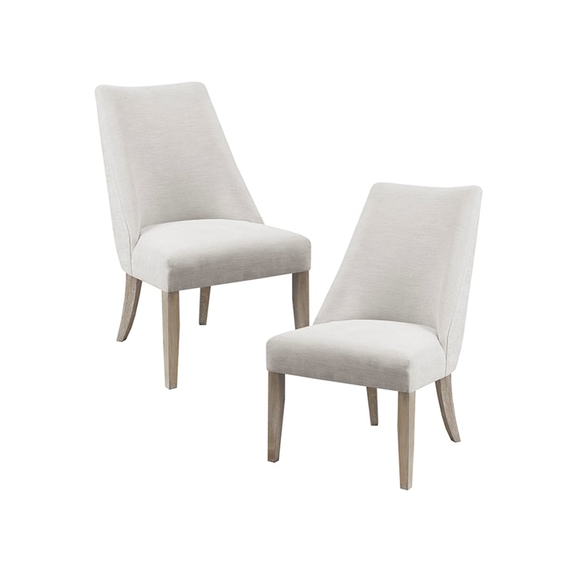Martha Stewart Winfield Upholstered Dining chair Set of 2 in Ivory
