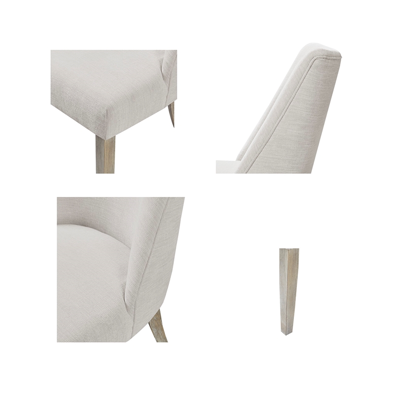 Martha Stewart Winfield Upholstered Dining chair Set of 2 in Ivory