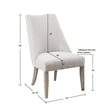 Martha Stewart Winfield Upholstered Dining chair Set of 2 in Ivory
