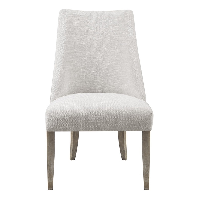 Martha Stewart Winfield Upholstered Dining chair Set of 2 in Ivory