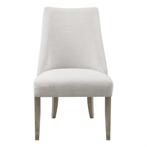 Martha Stewart Winfield Upholstered Dining chair Set of 2 in Ivory