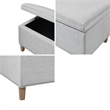 Martha Stewart Caymus Rectangular Soft Close Storage Bench in Light Grey