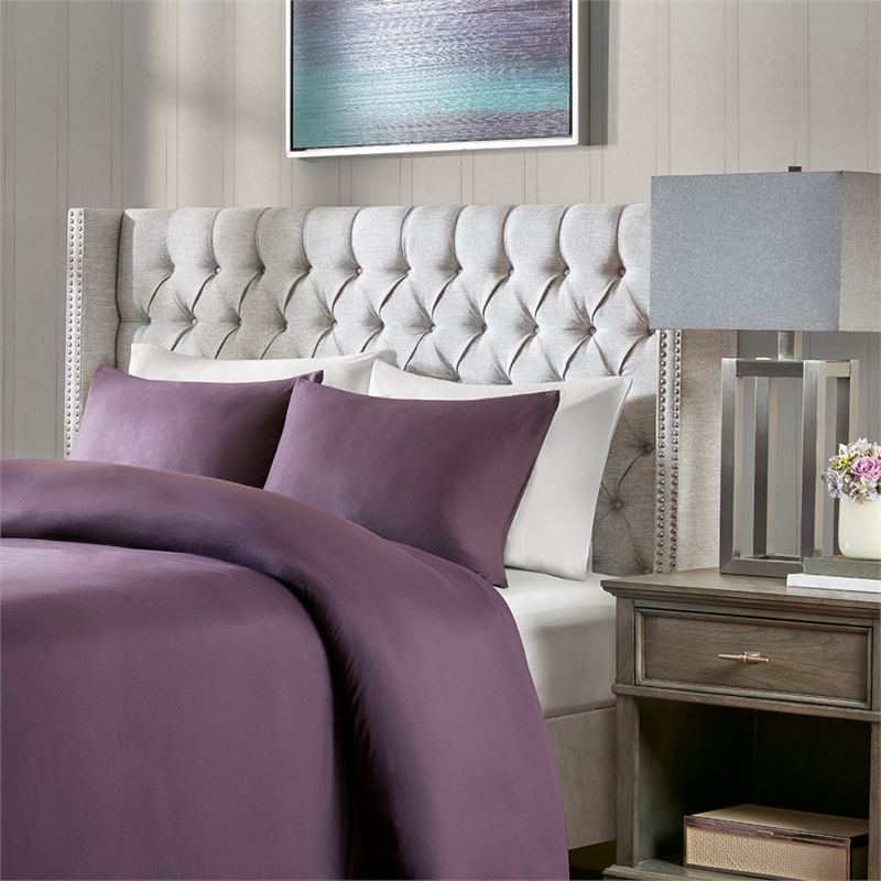 Madison Park Amelia Upholstery Headboard in Grey
