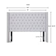 Madison Park Amelia Upholstery Headboard in Grey