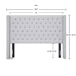 Madison Park Amelia Upholstery Headboard in Grey