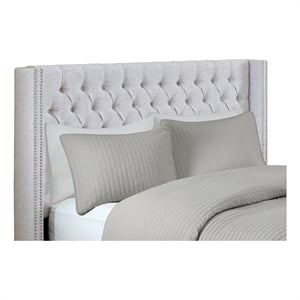 Madison Park Amelia Upholstery Headboard in Grey