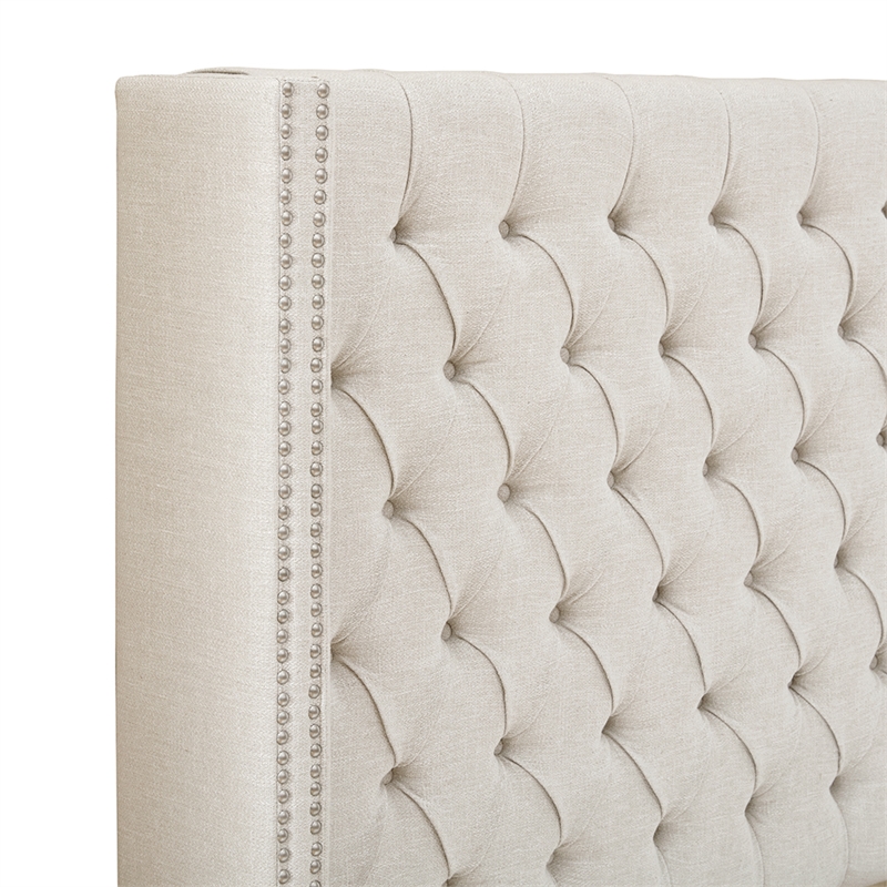 Madison Park Amelia Upholstery Headborad in Cream