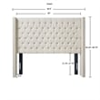 Madison Park Amelia Upholstery Headborad in Cream