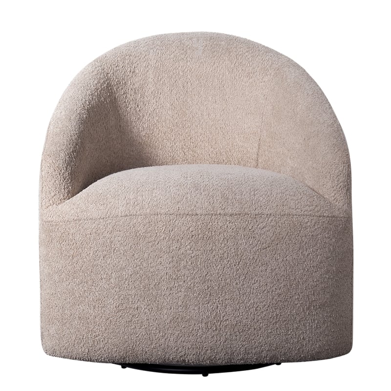 INK+IVY Bonn Upholstered 360 Degree Swivel Chair in Ivory